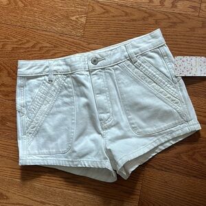NWT FREE PEOPLE WHITE SHORTS Size W28